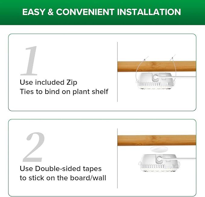 SANSI LED Puck Grow Light, 10W (150 Watt Equiv) Full Spectrum 2-Head Lamp for Plants with Ceramic Tech, Hanging Lights with ON/Off Switch for Plant Shelf Greenhouse Hydroponic