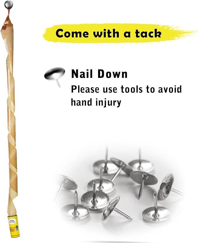 Stingmon 40 Pack Sticky Fly Trap Indoor, Fly Traps Outdoor Hanging, Fruit Fly Trap, Fly Strips Fly Tape Fly Killer Fly Catcher Fly Paper Fly Ribbon, Flying Insect Trap for Bug, Gnat, Insect, Mosquito