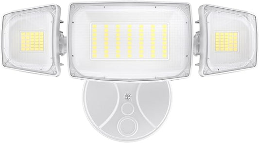 Olafus 80W Flood Lights Outdoor, Switch Controlled 8000LM LED Security Lights, IP65 Waterproof Outside Floodlights, 6500K Exterior Flood Light Fixture Wired for House Yard Porch Eave White