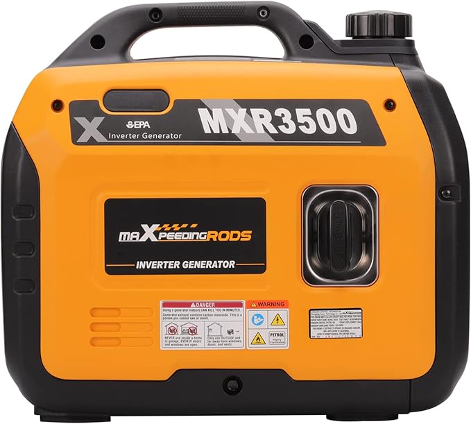 maXpeedingrods 3400 Watt Portable Inverter Generator Gas Powerd, Compact and Lightweight RV Ready Generator for Outdoor Camping, Home Backup