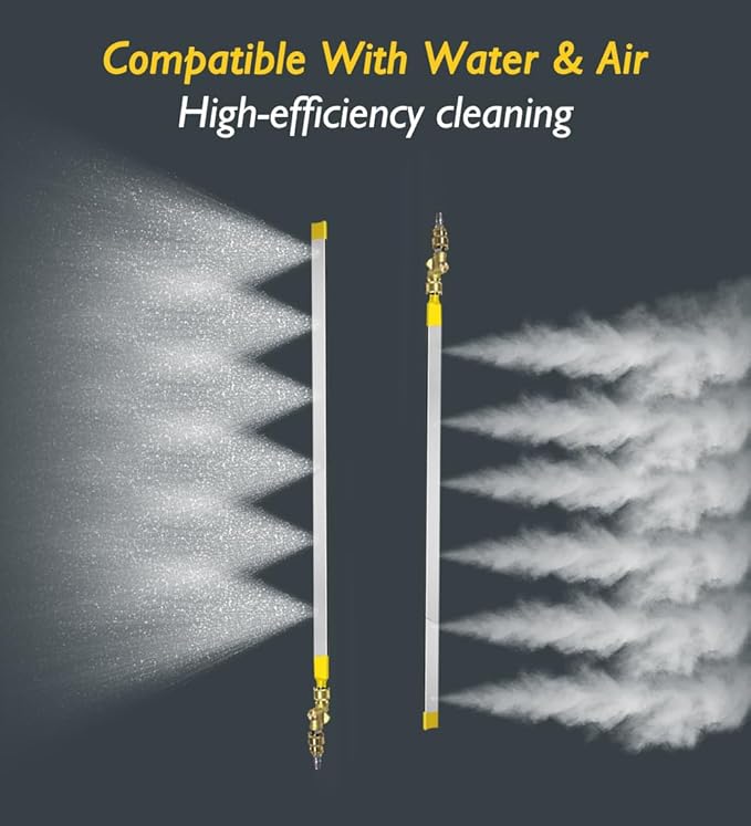 100cm/40in Radiator Cleaning Wand - Over 4500PSI Portable Pressure Washer Tool for Car Radiator Flush Kit with Adapter, Deep Clean Accessories (100cm/40in Cleaning Wand with Adapter)