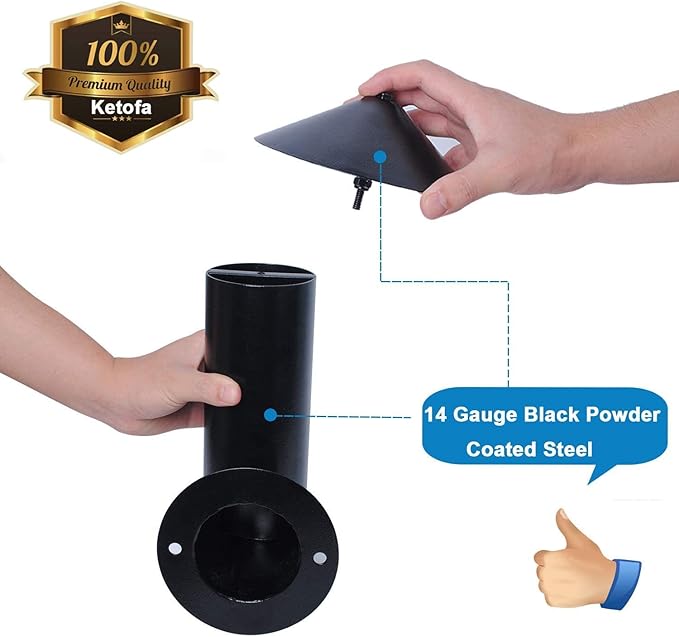 𝟐𝟎𝟐𝟑 𝙐𝗽𝒈𝒓𝒂𝒅𝒆𝒅 Pellet Grill Smoke Stack Chimney Replacement for Pit Boss Traeger Camp Chef, Replacement Stack Smoker Kits with Umbrella, Gasket, Screw, Locking Washer & Washer