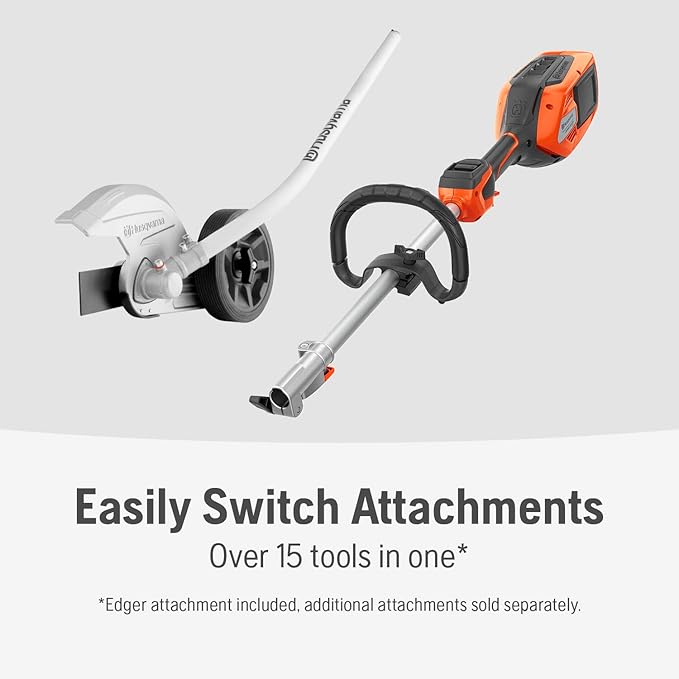 Husqvarna 330iKE Combi Switch + Lawn Edger Attachment, Electric Edger with Battery and Charger Included, 970701202