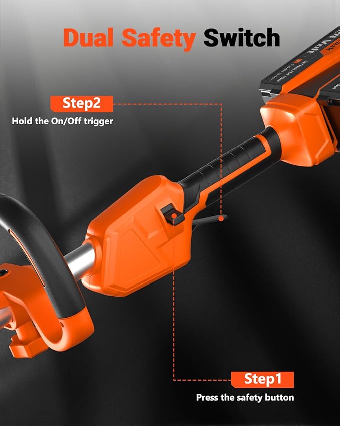 VOLTASK Cordless Snow Shovel, 48V | 13.5-Inch Cordless Snow Blower, Battery Snow Blower with Directional Plate (2 * 24V Battery & Dual Quick Charger Included)