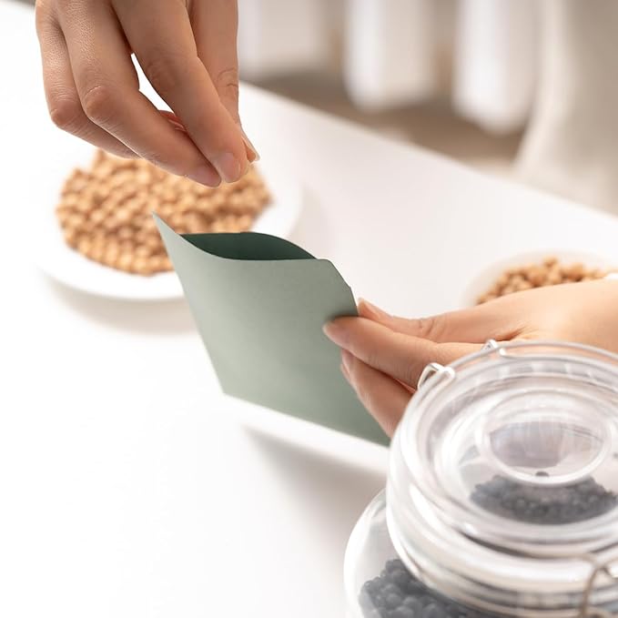 100 Pack Seed Envelopes Self-Adhesive Small Coin Envelopes Seed Storage Packets for Garden, Office or Wedding Gift (Sage-Green, 3 1/4 ×4 1/2 inches)