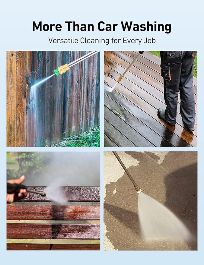 MINGOU Pressure Washer Tips Set Multiple Degrees, 6.5 GPM Power Washer Nozzle Tips 5 Pack, 1/4 Quick Connect (6.5GPM)