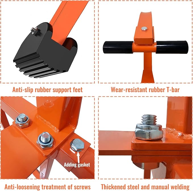 2 in 1 Ladder Hooks for Roof Ridge Heavy Duty Steel Ladder Roof Hook with Rubber Grip T-Bar for Damage Prevention, Extension Ladder Stabilizer 550 lbs Load Capacity