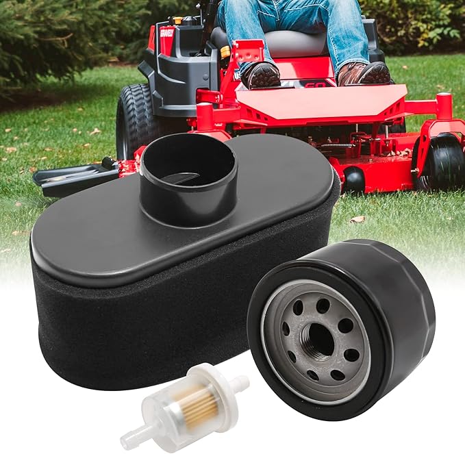 11013-7047 Air Filter 49065-7007 Oil Filter Tune Up Kit Replacement for Kawasaki FR651V FR691V FR730V FS481V FS541V FS600V FS651V FS691V FS730V 4-Cycle Engine Lawn Mower Tractor (Set A)