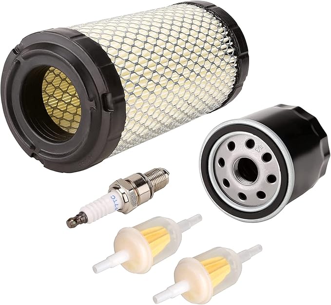 10L0L Golf Cart Tune Up Kit for Club Car Precedent 2004-UP with Kawasaki Engine, Includes Air Oil Fuel Filter 102558201, 1016467, 102003201, Spark Plug BPR2ES