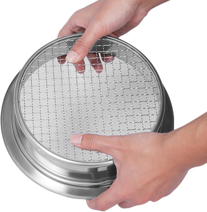 Soil Sifter for Rocks with 3 Sieve Mesh-Sifting Pan for Garden