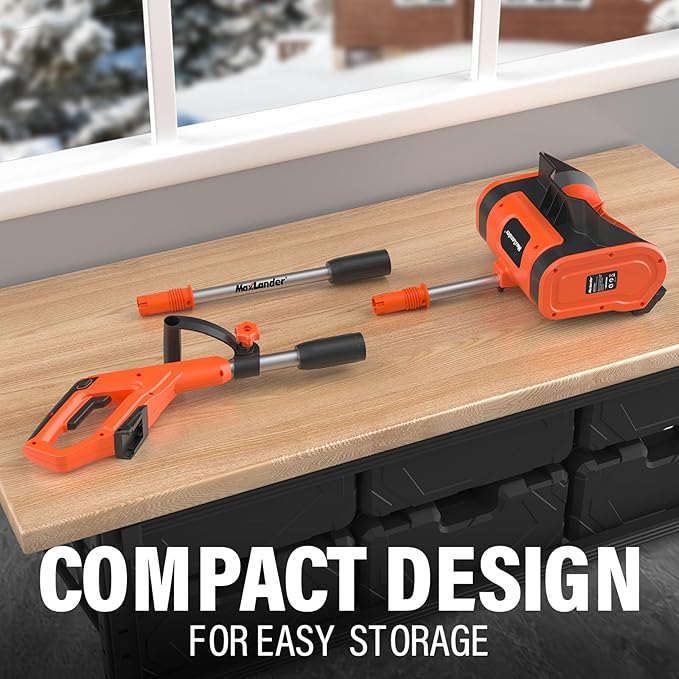 MAXLANDER Electric Snow Shovel Cordless, 20V 12-Inch Cordless Snow Blower, Battery Snow Shovel with Directional Plate and Adjustable Front Handle (4.0Ah Battery, Charger and Cover Included)