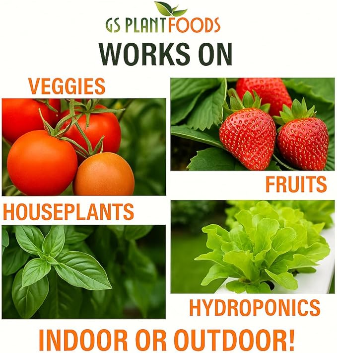 GS Plant Foods Liquid Kelp Fertilizer – Suitable for Organic Growing, OMRI Listed Seaweed Concentrate for Lawns, Gardens & Soil - 1 Quart