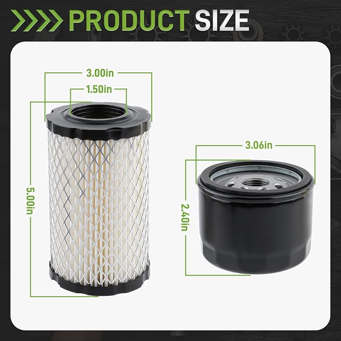 Oil Filter Air Filter Tune Up Kit for John Deer Z345 Z345R Z345M Z235 Z355R Z335E E120 LT150 for 31L777 31M977 31Q777 for Husqvarna YTA22V46 YTH22V46 YTA18542