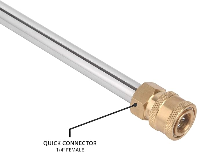 McKillans® Car Pressure Washer Extension Wand - Power Washer Wand Extension for Car Wash - Short Pressure Washer Wand Replacement - Pressure Washer Accessories & Attachments - 1/4” Quick Connect Plug