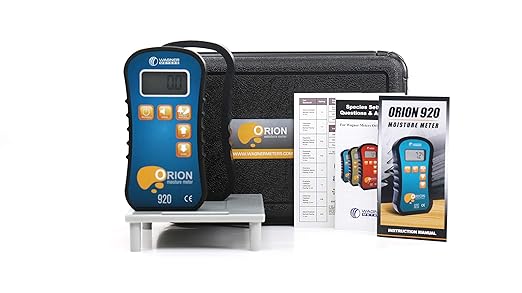 Orion® 920 Pinless Wood Moisture Meter by Wagner Meters I Accurate, Non-Damaging, Shallow Depth Lumber Moisture Measurement (Traceable Calibrator - NIST)