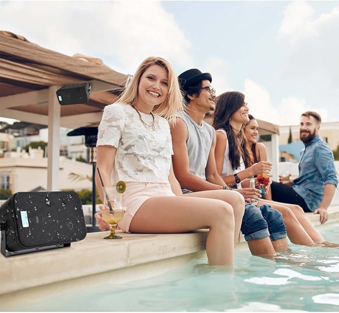 Pyle 2 Way Speaker System Pair - 500W Peak Power 6.5 Inch Passive Weatherproof Wall / Ceiling Mounted - Heavy Duty Universal Mount - Use for Pool, Patio, Indoor, Outdoor (Black)