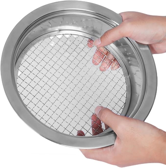 Soil Sifter for Rocks with 3 Sieve Mesh-Sifting Pan for Garden