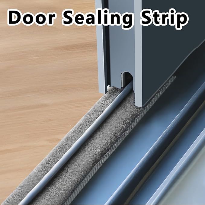 2Pack Weatherstripping Sealing Strip, Self Adhesive Door Window Weather Stripping,33FT Door Window Sealing for Weatherproofing Grey