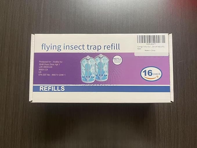 16 Pack Flying Insect Trap Refills Compatible with Zevo Flying Insect Trap M364 and Max, Safe with Kids & Pets