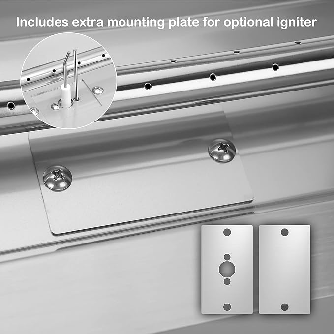 Stanbroil 30 by 6-Inch Drop-in Linear Fire Pit Pan and Burner, 304 Stainless Steel Natural & Propane Gas Firepit for Outside DIY Fire Table, BTU 54, 000 Max