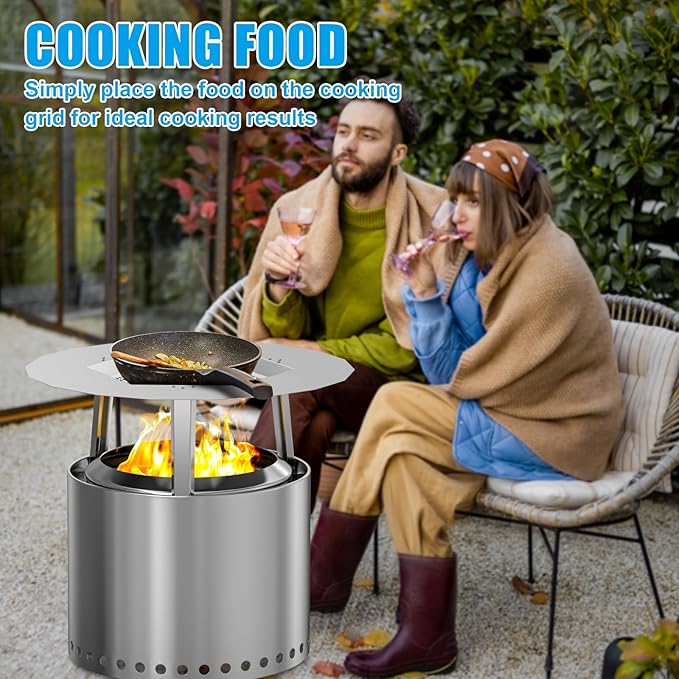 One-Piece Heat Deflector for Solo Stove Bonfire 19.5", Stainless Steel Heat Diffuser Accessories for Bonfire Fire Pit with 3 Leg for Most 19.5 inches Outdoor/Indoor Backyard Camping Fire Pit Stove