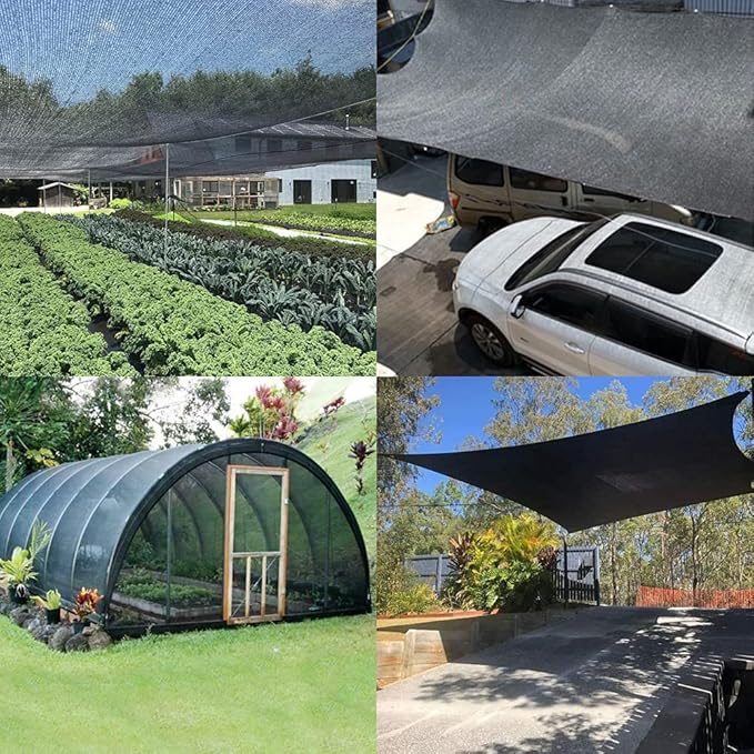 POYEE 40% 12ftx24ft Shade Cloth Garden Mesh Sun Shade Netting Sunblock Fabric with Grommets for Plants Heat Protection Patio Outdoor Greenhouse Pergola Vegetable Chicken Coop