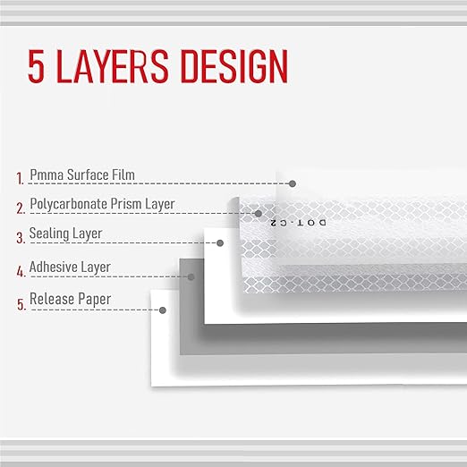 2" X 200ft DOT-C2 Reflective Safety Tapes Silver Adhesive Reflector Tape for Trailer Cars Trucks Outdoor Waterproof (Silver200FT)