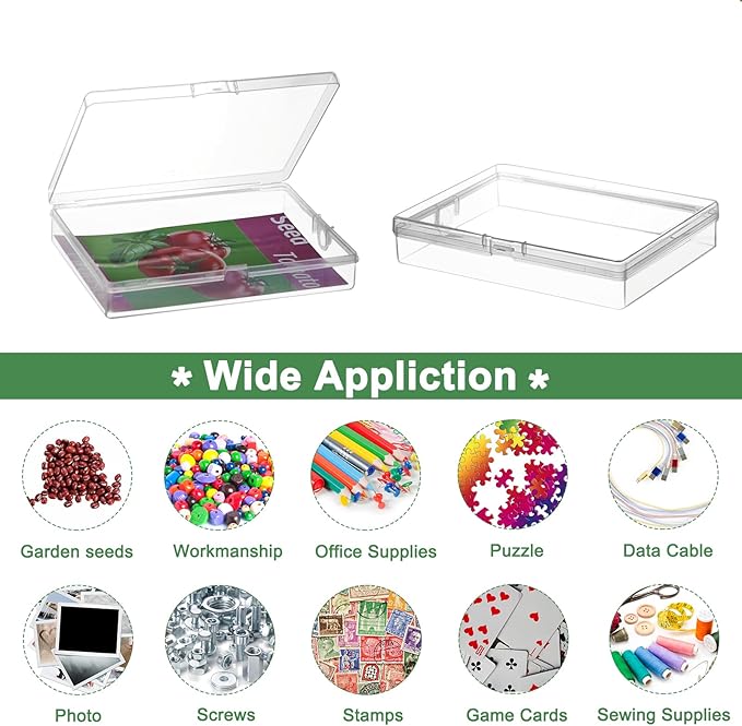 16 Slots Seed Storage Organizer Box with Zipper Bag Stickers, Big Capacity Oxford Cloth Seed Container use for Seed Packets, Garden Seed Storage Organizer for Seeds, Plant, Vegetable (White)