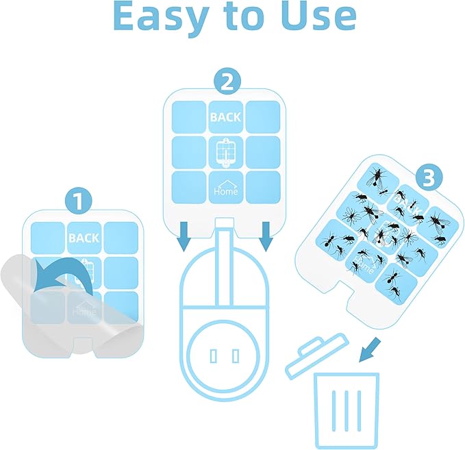 20 Pack Trap Refill Compatible with Saferr Home Fly Trap Refill,Applicable to SH502、SH503、23005-06 and DT3005W、DT3005W-DS3,Indoor Fly Trap Plug-in Insect Trap Replacement (20)