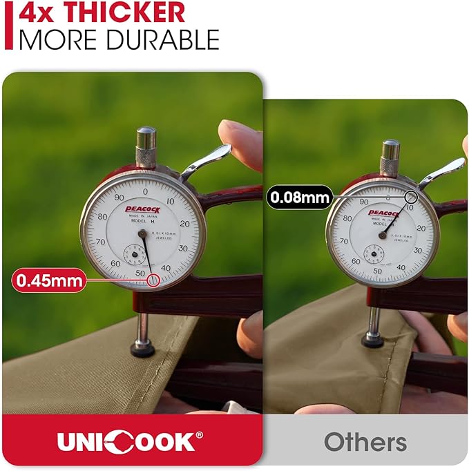 Unicook 50 Inch Grill Cover for Outdoor Grill, Gas BBQ Cover with Sealed Seam for Weber Charbroil Nexgrill etc, Heavy Duty Waterproof Fade Resistant, Neutral Taupe