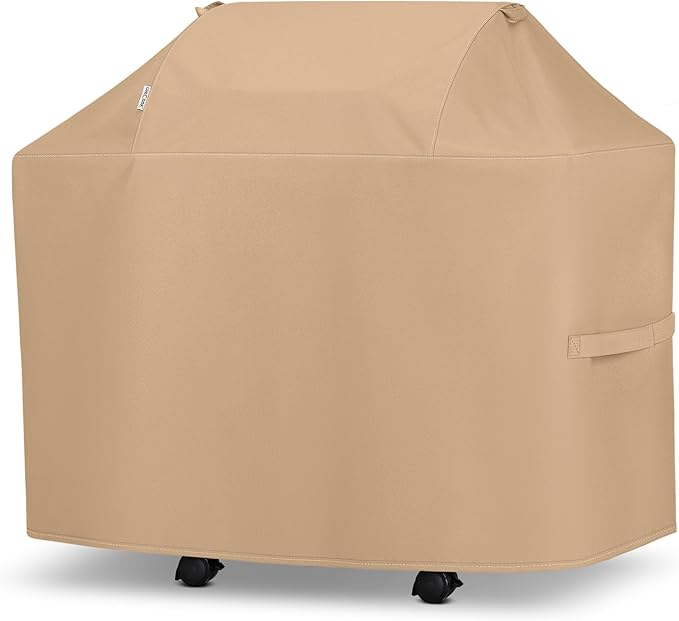 Unicook BBQ Grill Cover for Outdoor Grill 48 Inch, Heavy Duty Waterproof 2 Burner BBQ Cover, Compatible with Weber Char-Broil and Nexgrill Gas Grills, All Weather Protection, Light Brown