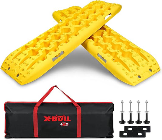 X-BULL New Recovery Traction Tracks Sand Mud Snow Track Tire Ladder 4WD (Yellow, 3gen)