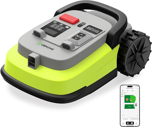 Robot Lawn Mower, RTK+AI Vision Robotic Lawnmower for Accurate Navigation & Obstacle Avoidance, Perimeter Wire Free, Smart APP Control, Auto Grass Cutting for 1/4 Acre Lawns up to 55% Slopes