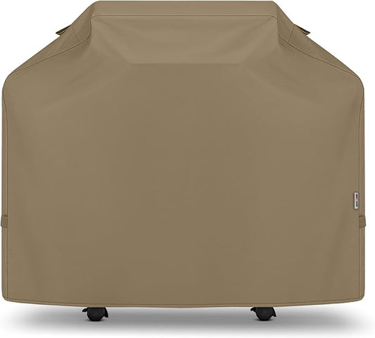 Unicook 50 Inch Grill Cover for Outdoor Grill, Gas BBQ Cover with Sealed Seam for Weber Charbroil Nexgrill etc, Heavy Duty Waterproof Fade Resistant, Neutral Taupe