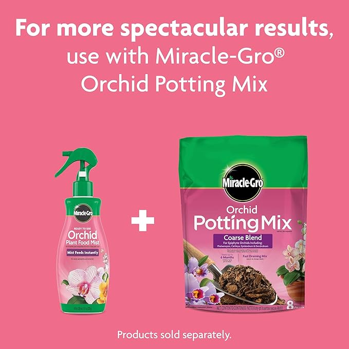 Miracle-Gro Ready to Use Orchid Plant Food Mist, Indoor Orchid Plants, 8 oz, 3-Pack
