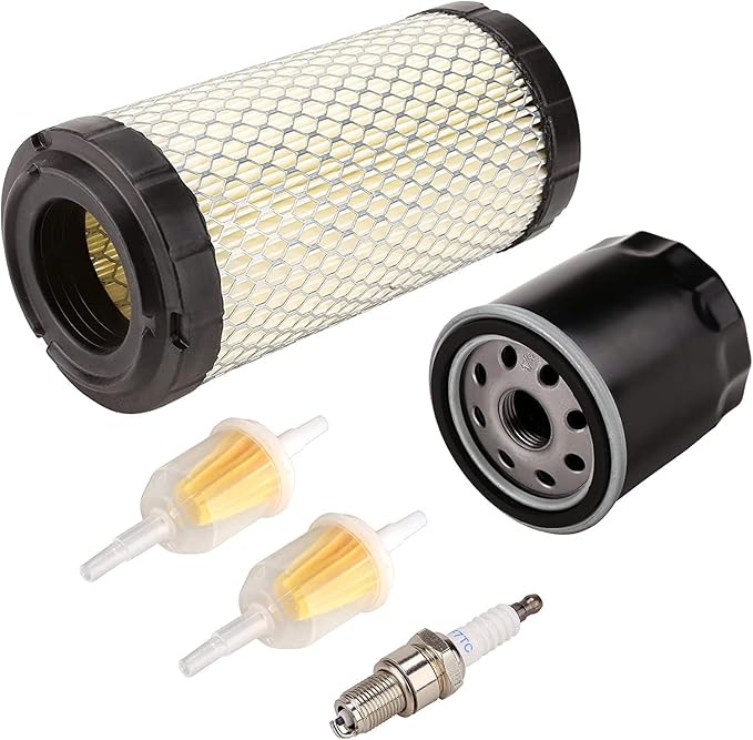 10L0L Golf Cart Tune Up Kit for Club Car Precedent 2004-UP with Kawasaki Engine, Includes Air Oil Fuel Filter 102558201, 1016467, 102003201, Spark Plug BPR2ES