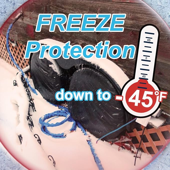 OEBLD Heated Water Hose for Rv (25ft L x 5/8"ID) 4.0 Upgraded Function with Energy Saving Thermostat to Keep Drinking Water Running in down to -45℉, Designed for Campers,with Storage Bag, Anti-Freeze