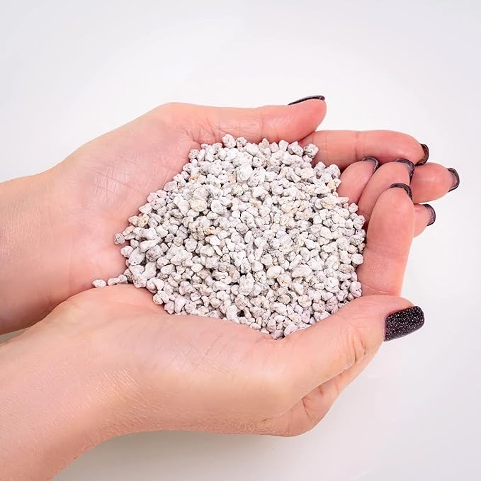 Premium Organic Perlite - (Made in Ukraine) Horticultural Soil Amendment for Indoor & Outdoor Container Plants for Drainage Management and Enhanced Growth - 4 Quart