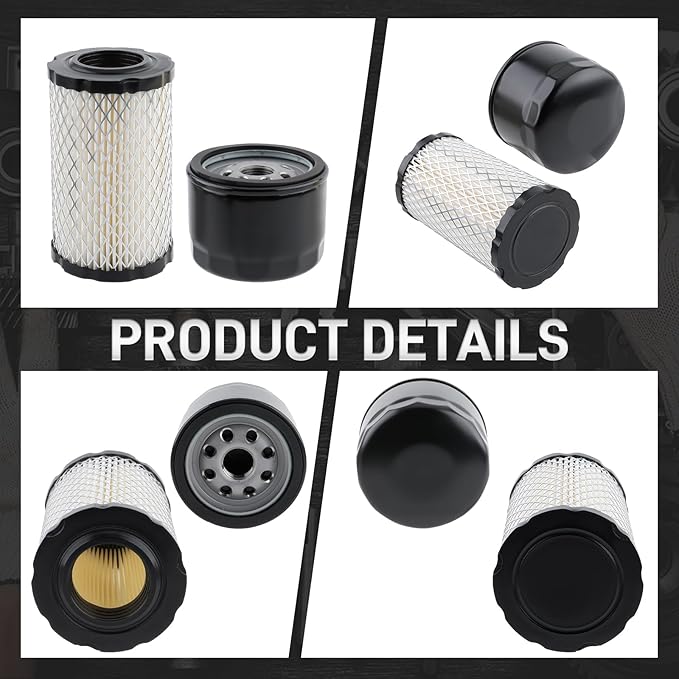 Oil Filter Air Filter Tune Up Kit for John Deer Z345 Z345R Z345M Z235 Z355R Z335E E120 LT150 for 31L777 31M977 31Q777 for Husqvarna YTA22V46 YTH22V46 YTA18542