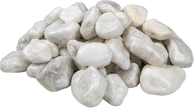 MSI Natural Decorative Tumbled White Pebbles, 1 Inch - 2 Inch, 40 lb. Bag