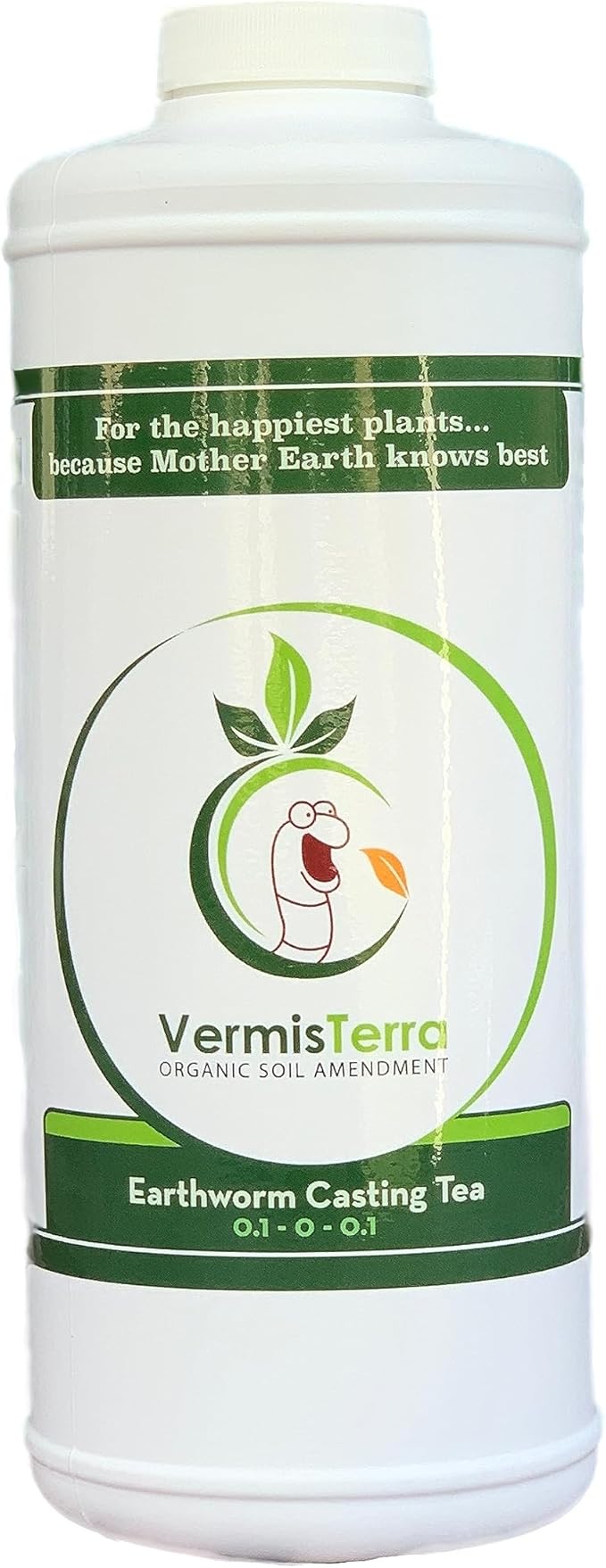 Worm Tea for Gardening - 32oz Quart - Organic Earthworm Soil Enhancer - Vermicompost with Kelp - Increase Yields, Boost Growth, Reduce Stress- Vegetables, Flowers, Fruit Trees - Plant Probiotic