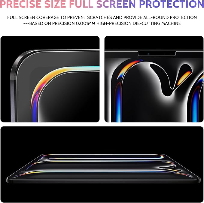 2 Pack Like Paper Screen Protector for iPad Pro 13 Inch 7th (2024, M4), Matte Anti Glare PET Film/Blue Light Filter Eye Protection Cover/Drawing & Writing Feel Like on Paper