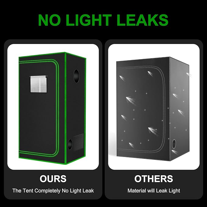 MELONFARM Small Grow Tent for Aerogarden，18”x18”x55” ，Hydroponics Growing System ，Highly Reflective 600D Diamond Mylar Canvas with Ventilation window and Floor Tray for Hydroponic Indoor Plant Growing