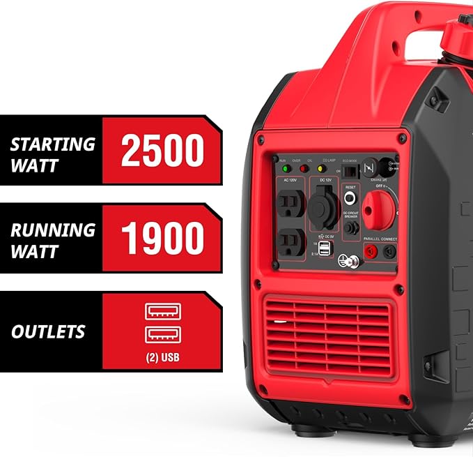 PowerSmart 2500-Watt Portable Inverter Generator with Quiet Technology