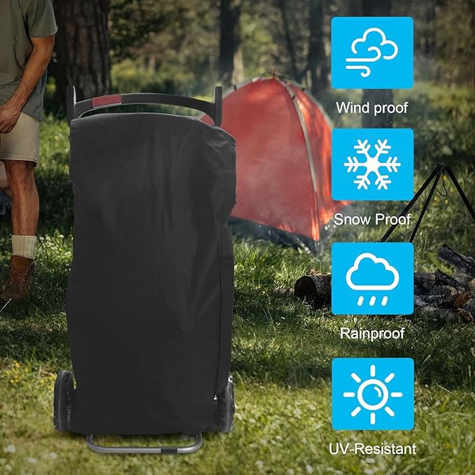 Grill Cover for Weber 9010001 Traveler Portable Grill, Protector Storage Bag for 7030, Heavy Duty Waterproof Protector Grill Cover for Weber 9010001 9020001 9030001 9013001, BBQ Accessories