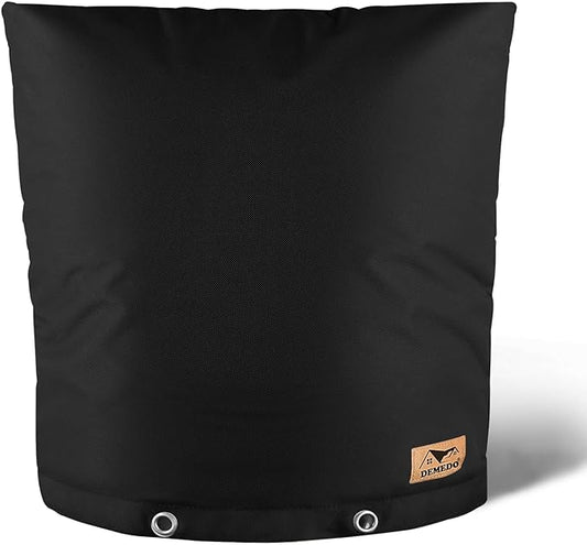 Backflow Preventer Insulation Cover - Water Pipe Insulation Sprinkler Cover for Outside - Insulated Backflow Cover Pouch for Irrigation Back Flow Valve in Winter or Sun Exposure (24"W x 24"H, BLACK)