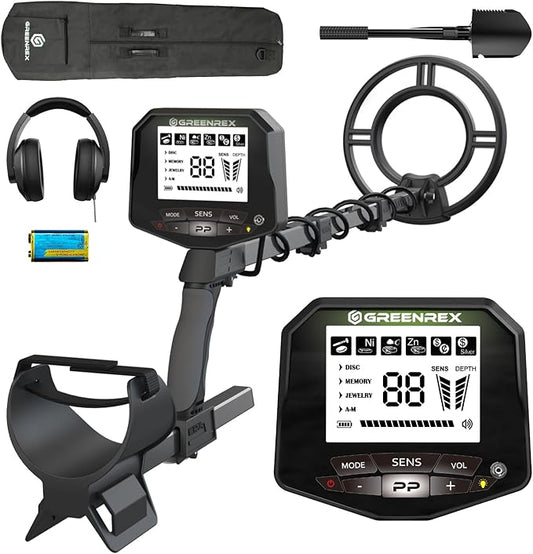 Metal Detector for Adults Professional, Waterproof Pinpoint, High Accuracy Gold and Silver Detection, Underwater and Beach Use, 10'' IP68 Coil, Bigger LCD, New Advanced DSP Chip