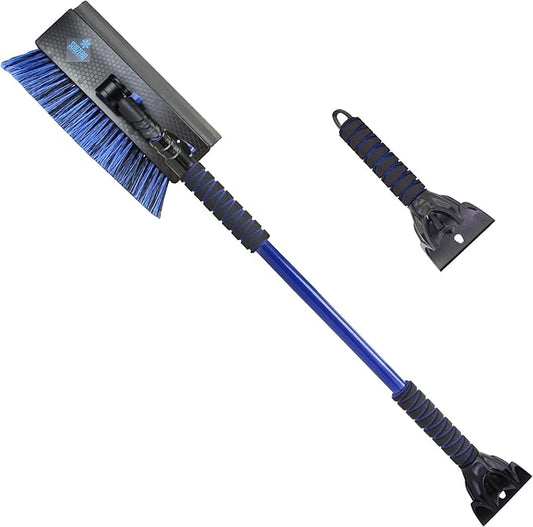 SubZero 14450 54” Power-Force Snow Broom and Ice Scraper Bundle for Car, Jeep, SUV, Truck