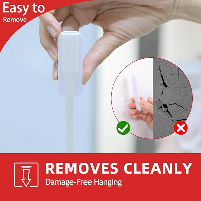 20 Hooks for Hanging Variety Pack,Adhesive Wall Hooks Heavy Duty with 20 Stirps,no Damage Large midium Small Sticky Utility Hooks for Outdoor、Tower、Keys