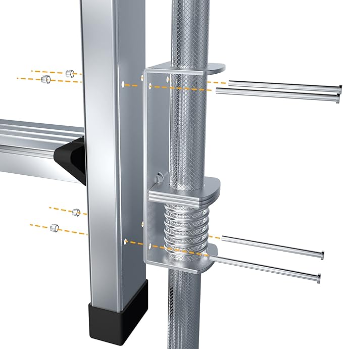 23" Ladder Levelers for Type II,I and IA Extension Ladders up to 32’,with Anti-Slip Threaded and Adjustable Extension Ladder Legs for Stairs and All Surfaces - Extented Version（23"）
